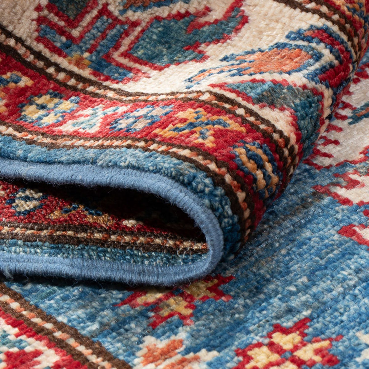 Alfombra de pasillo Alfombra Ziegler - Kazak - 200 x 76 cm - azul