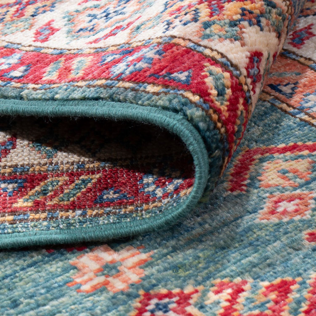 Alfombra de pasillo Alfombra Ziegler - Kazak - 181 x 61 cm - turquesa