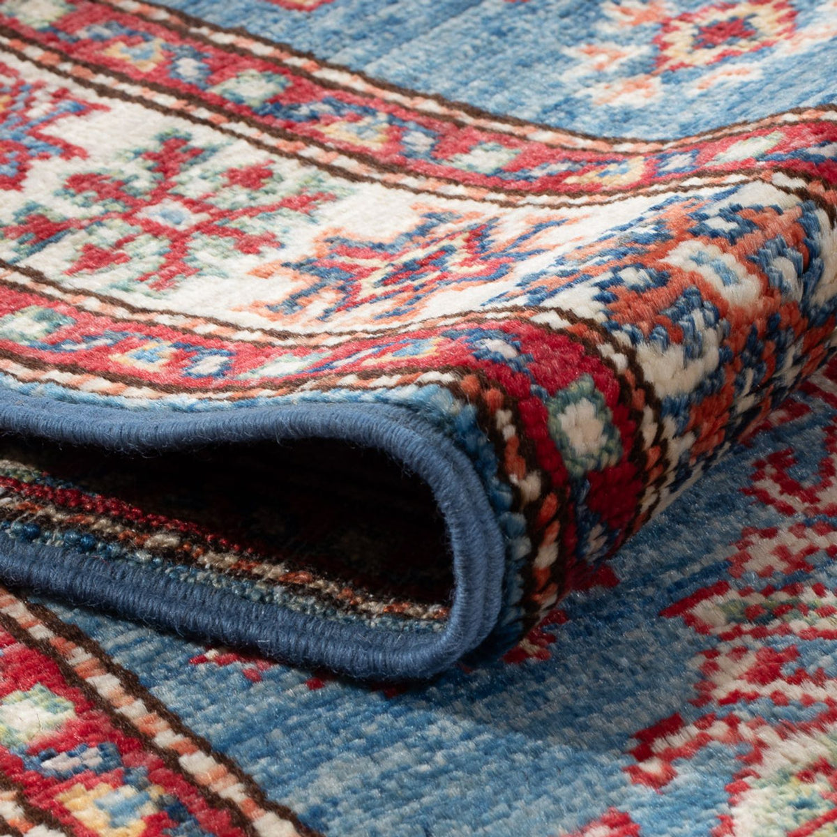 Alfombra de pasillo Alfombra Ziegler - Kazak - 186 x 58 cm - azul claro