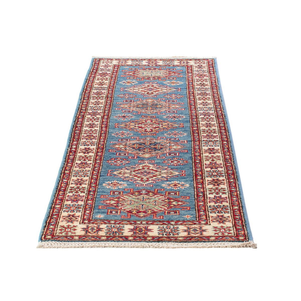Alfombra de pasillo Alfombra Ziegler - Kazak - 186 x 58 cm - azul claro