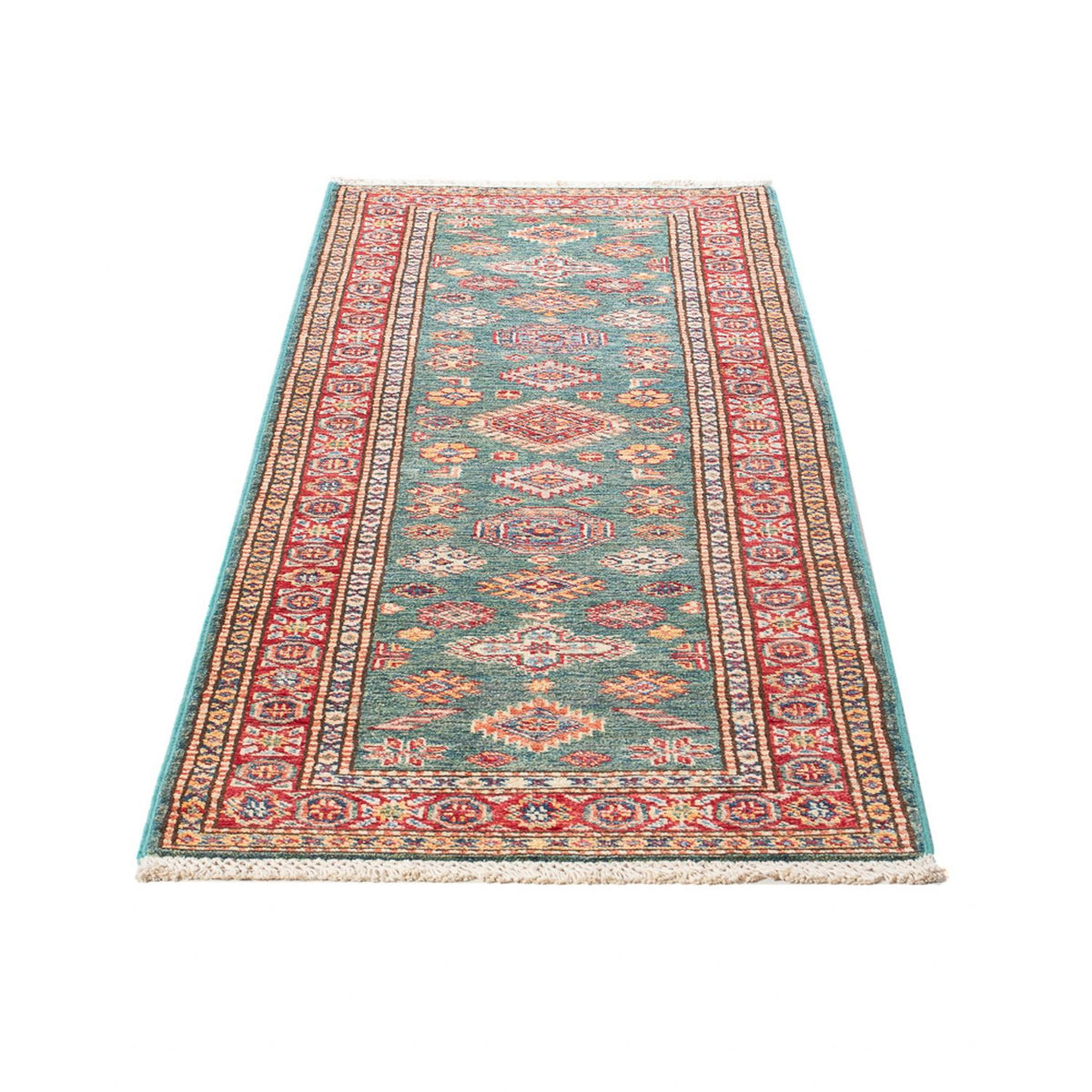 Alfombra de pasillo Alfombra Ziegler - Kazak - 186 x 59 cm - verde claro