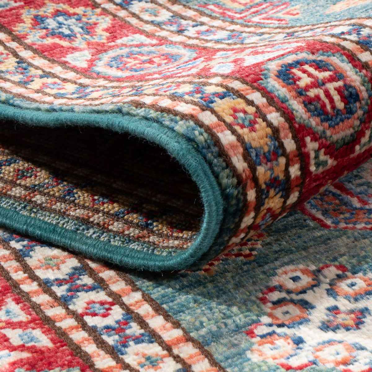 Alfombra de pasillo Alfombra Ziegler - Kazak - 187 x 60 cm - verde claro