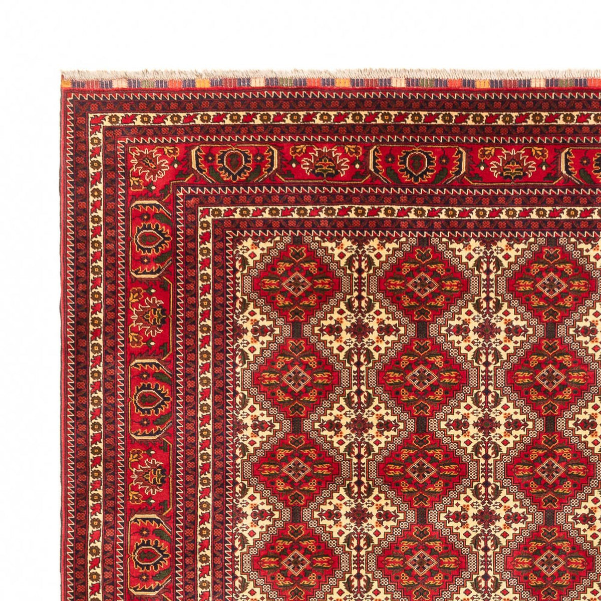 Alfombra afgana - Real - 385 x 300 cm - multicolor