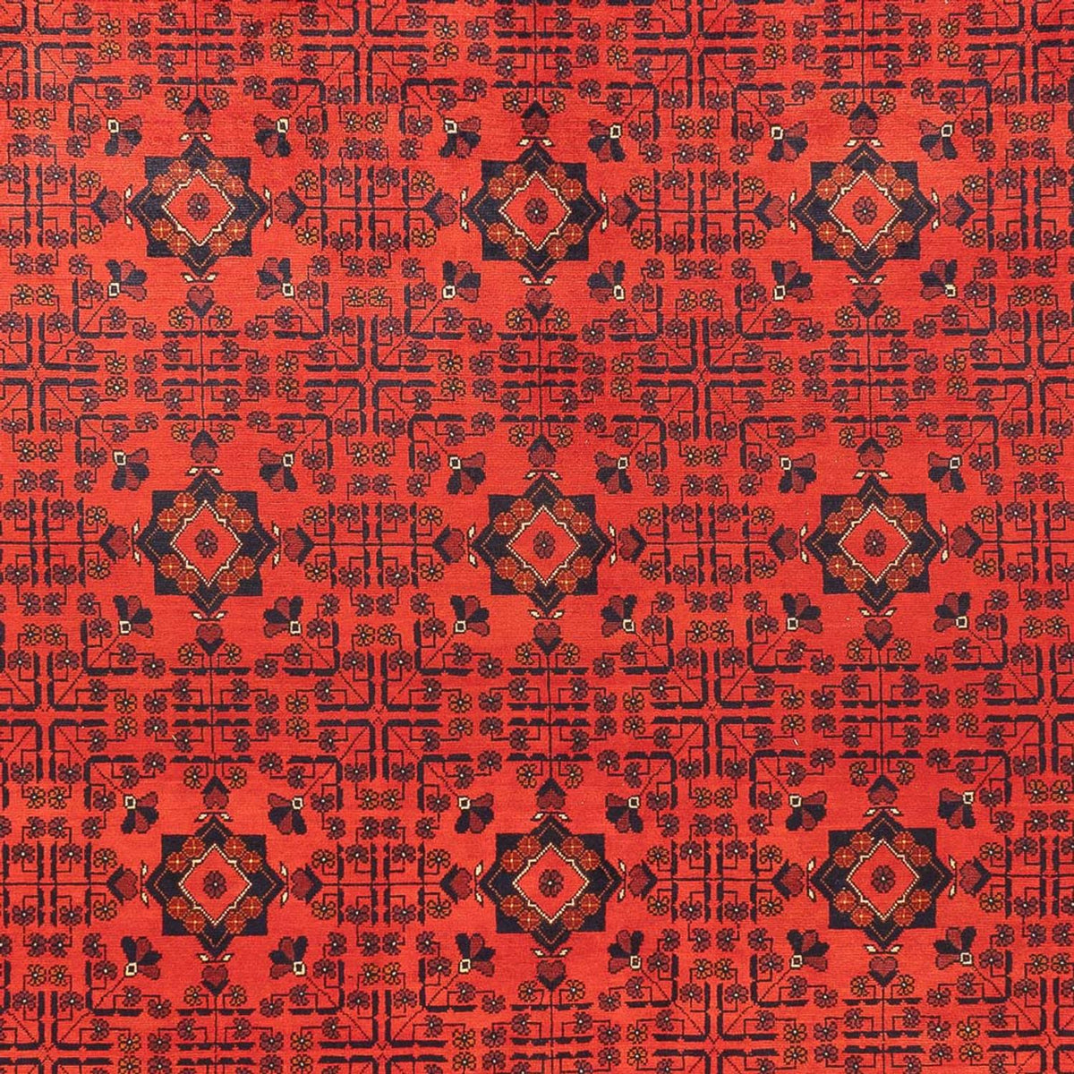 Alfombra afgana - Kunduz - 394 x 299 cm - rojo