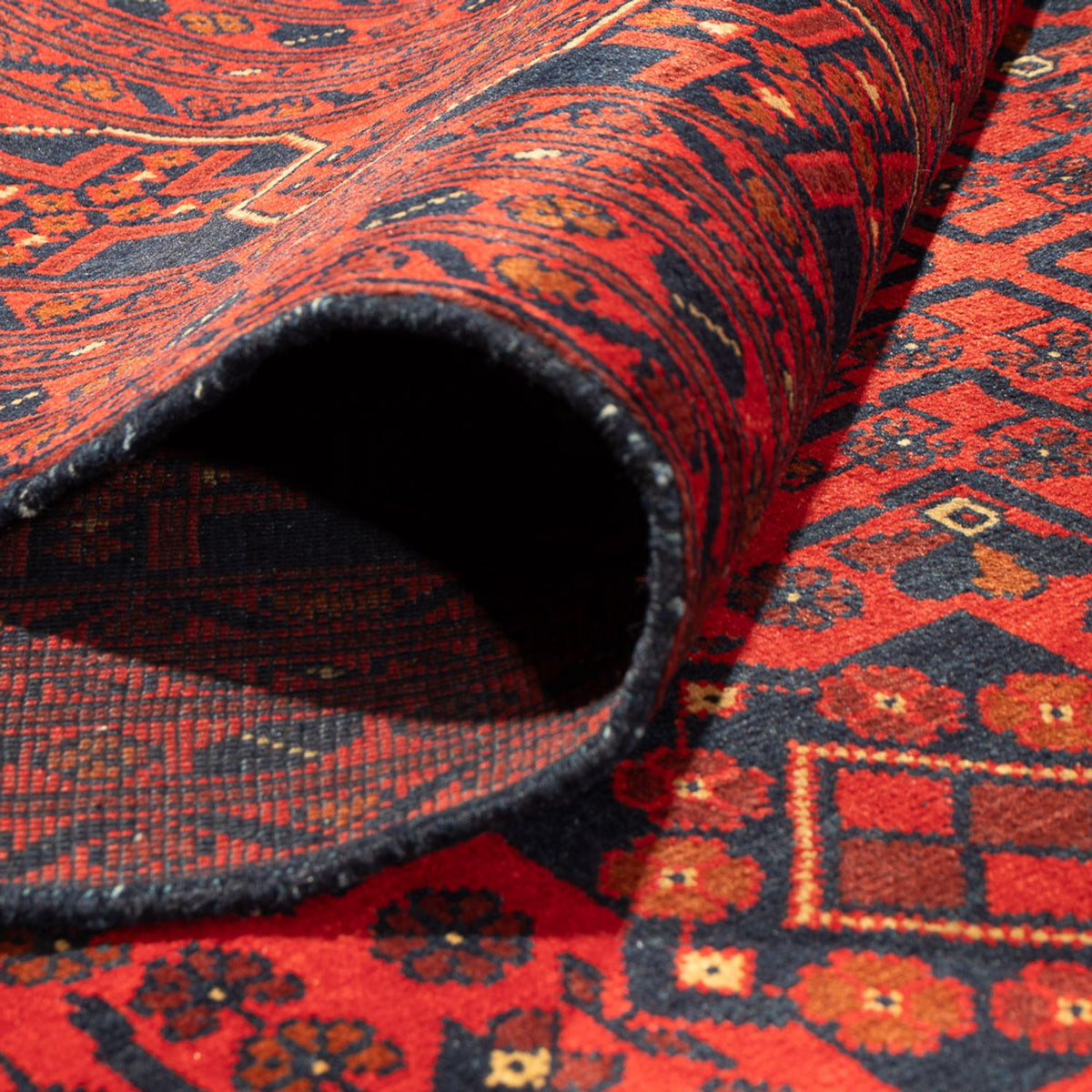 Alfombra afgana - Kunduz - 376 x 294 cm - rojo