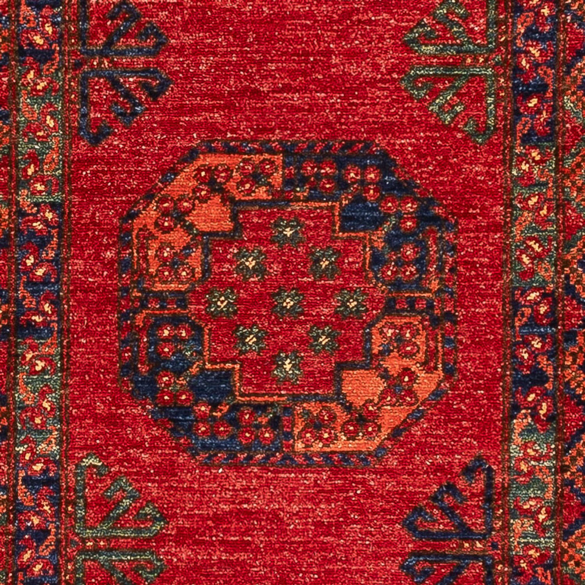 Alfombra de pasillo Alfombra afgana - 368 x 85 cm - rojo