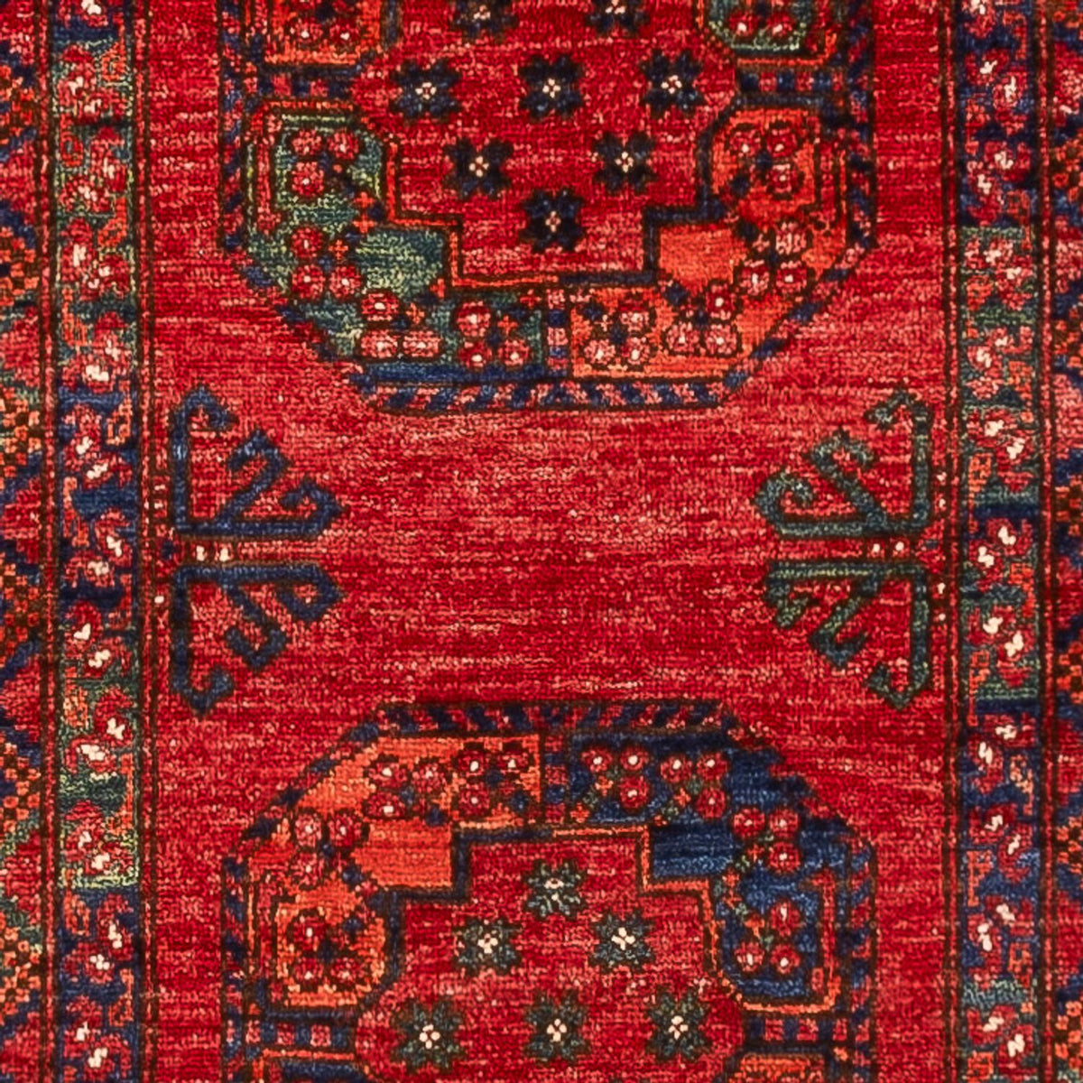 Alfombra de pasillo Alfombra afgana - 395 x 77 cm - rojo