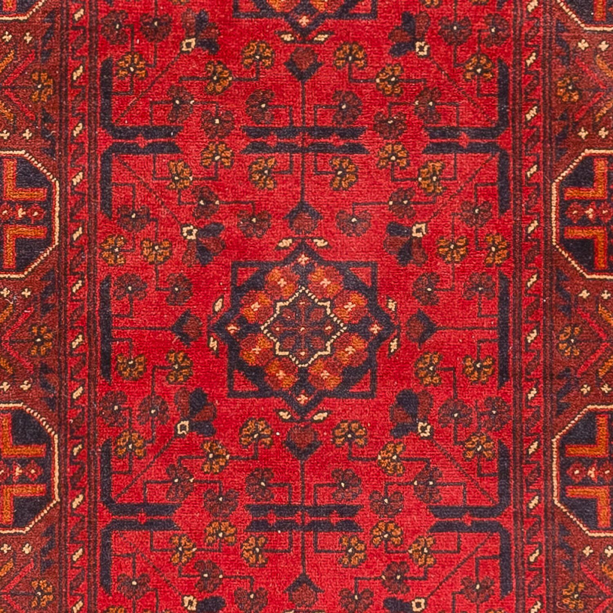 Alfombra de pasillo Alfombra afgana - Kunduz - 395 x 80 cm - rojo