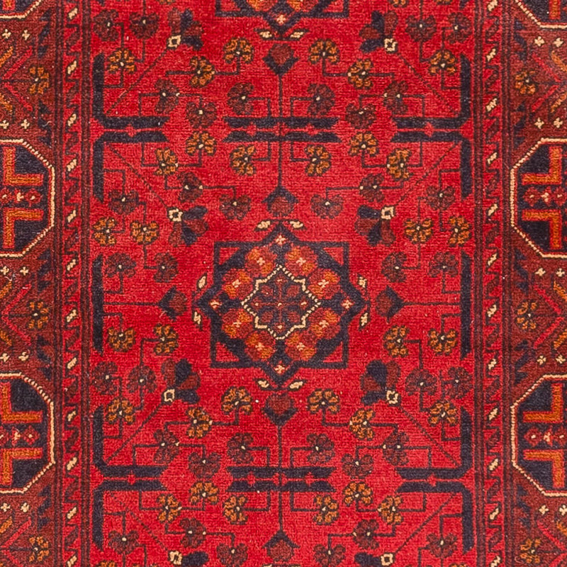 Alfombra de pasillo Alfombra afgana - Kunduz - 395 x 80 cm - rojo