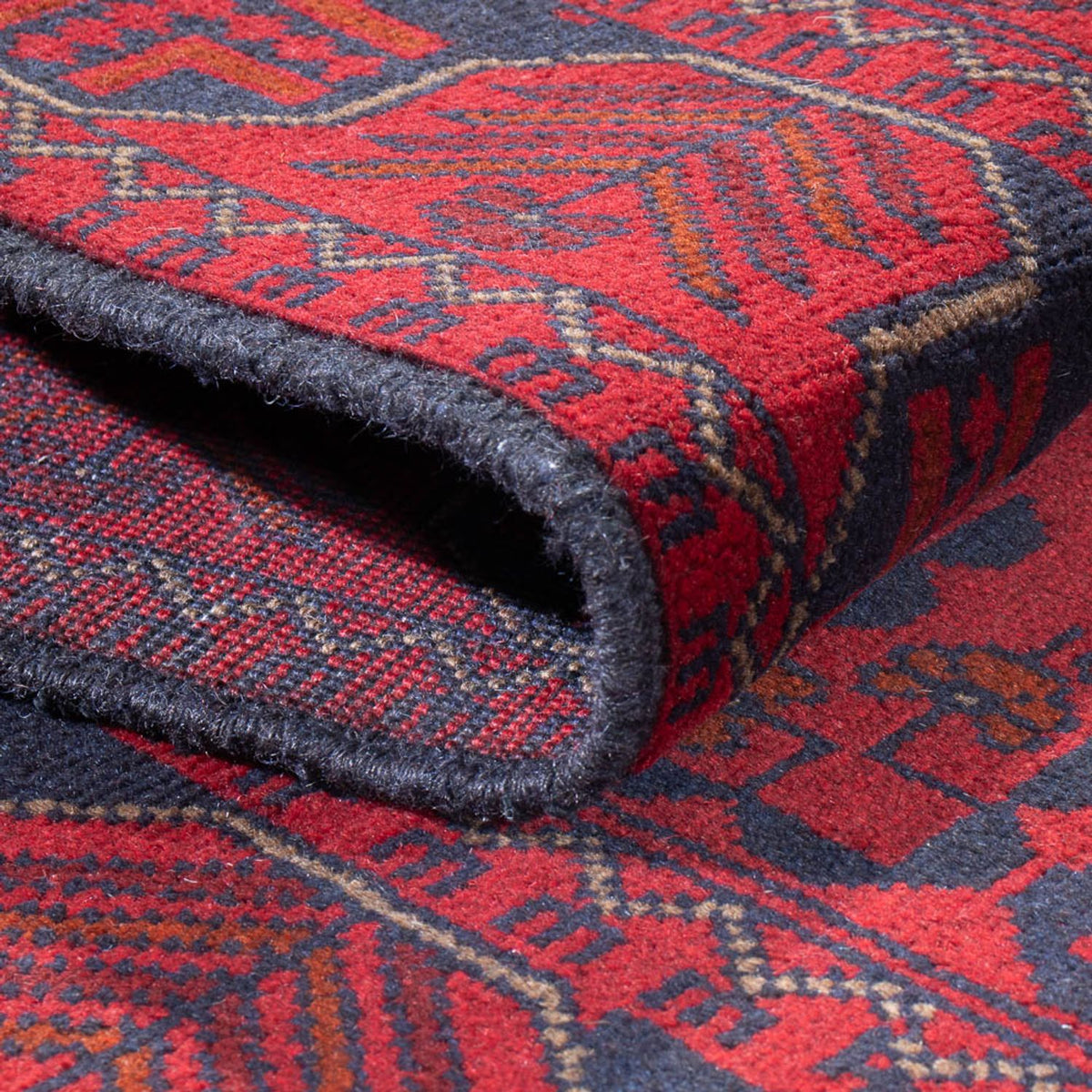 Alfombra de pasillo Alfombra afgana - Kunduz - 390 x 80 cm - rojo