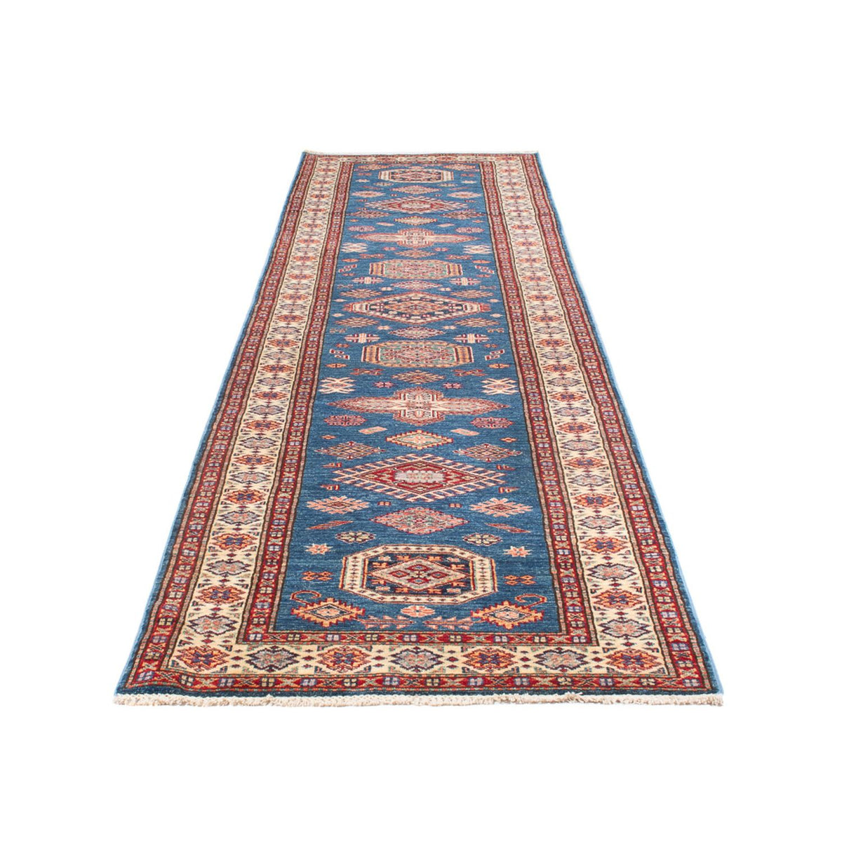 Alfombra de pasillo Alfombra Ziegler - Kazak - 404 x 87 cm - azul