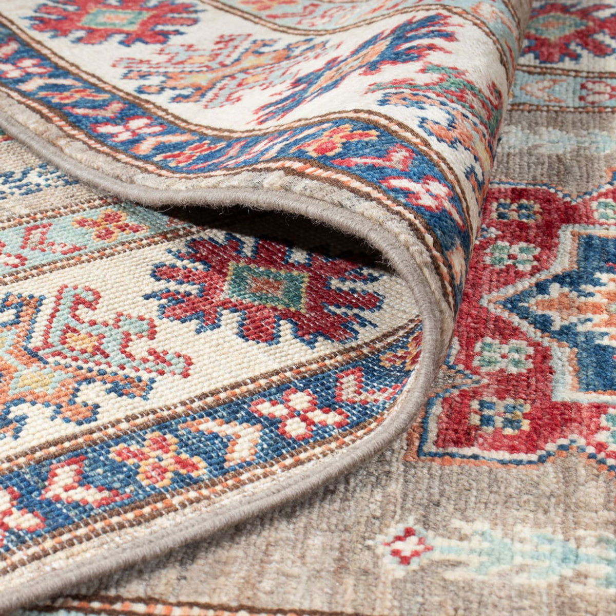 Alfombra de pasillo Alfombra Ziegler - Kazak - 305 x 83 cm - gris claro