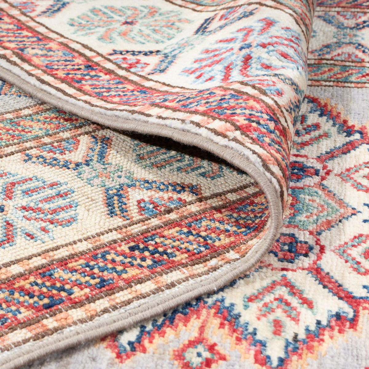 Alfombra de pasillo Alfombra Ziegler - Kazak - 305 x 80 cm - marrón claro