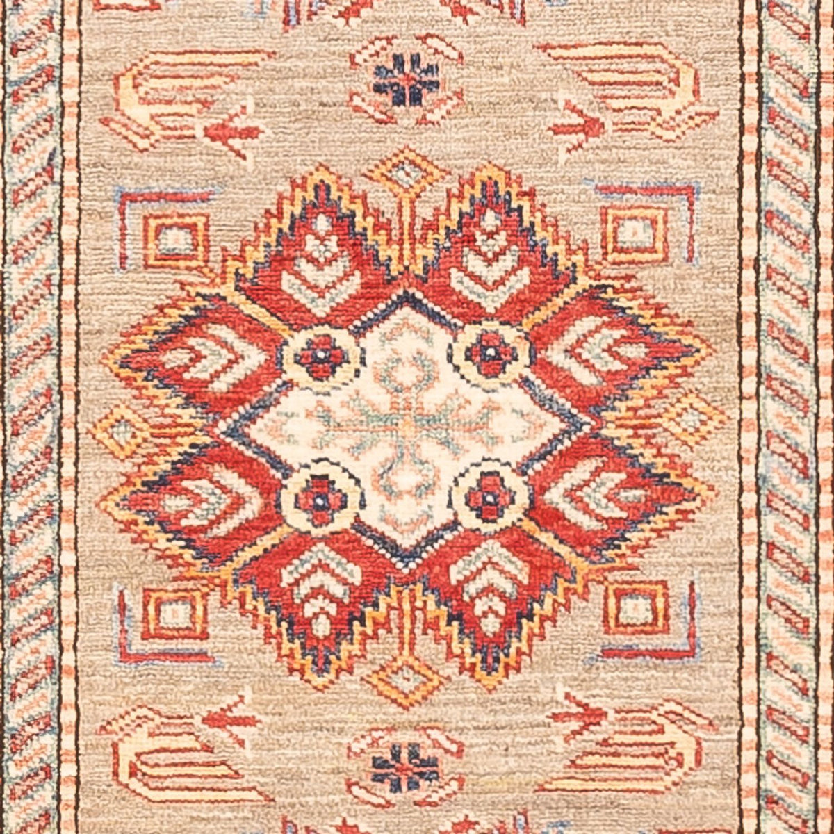 Alfombra de pasillo Alfombra Ziegler - Kazak - 293 x 81 cm - beige oscuro