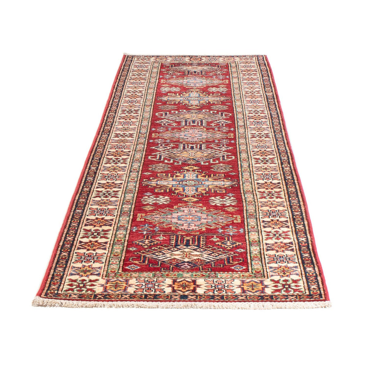 Alfombra de pasillo Alfombra Ziegler - Kazak - 302 x 81 cm - rojo
