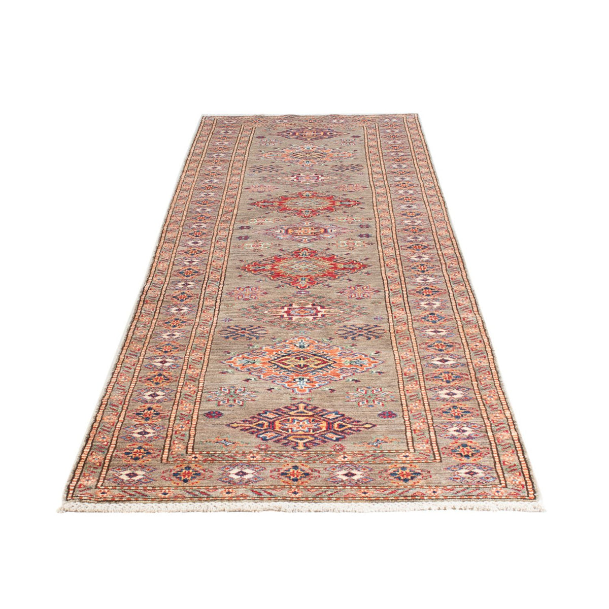 Alfombra de pasillo Alfombra Ziegler - Kazak - 293 x 76 cm - beige oscuro