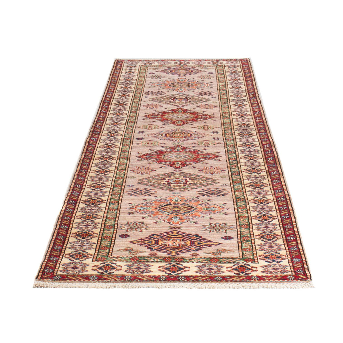 Alfombra de pasillo Alfombra Ziegler - Kazak - 292 x 82 cm - salmón