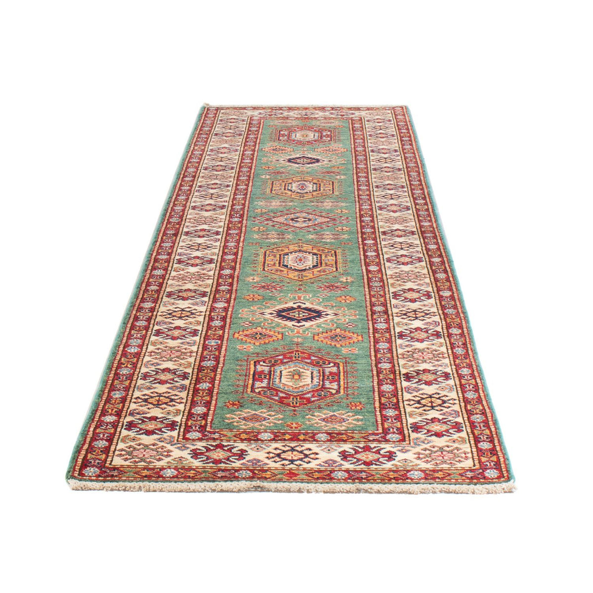Alfombra de pasillo Alfombra Ziegler - Kazak - 311 x 77 cm - verde