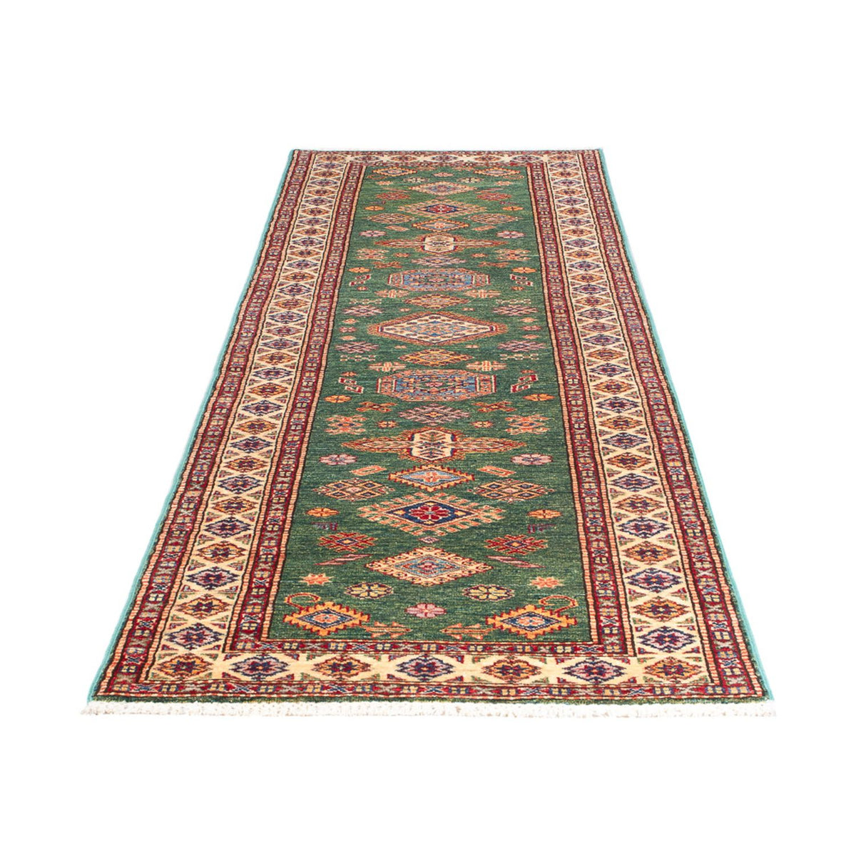 Alfombra de pasillo Alfombra Ziegler - Kazak - 295 x 76 cm - verde