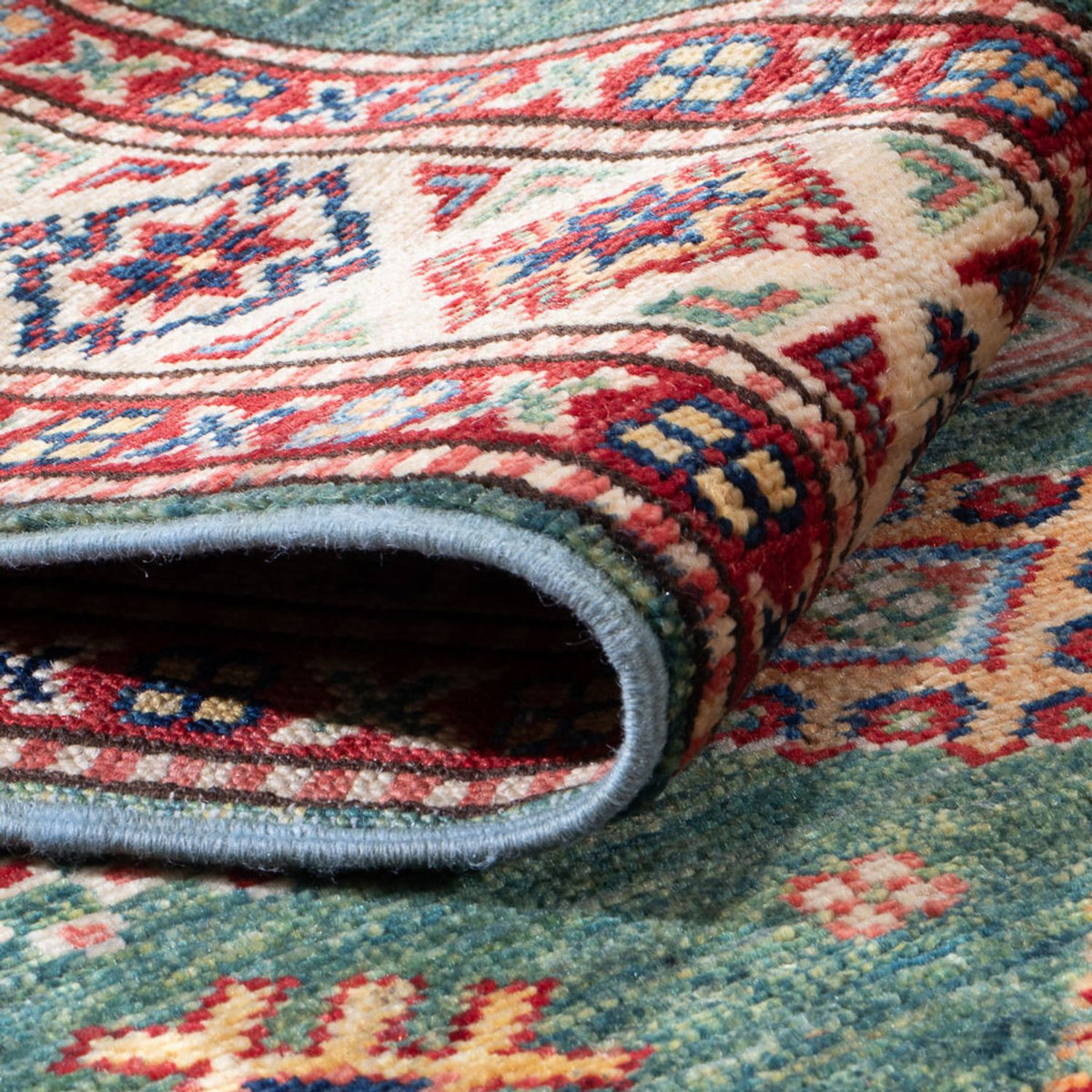 Alfombra de pasillo Alfombra Ziegler - Kazak - 302 x 78 cm - verde