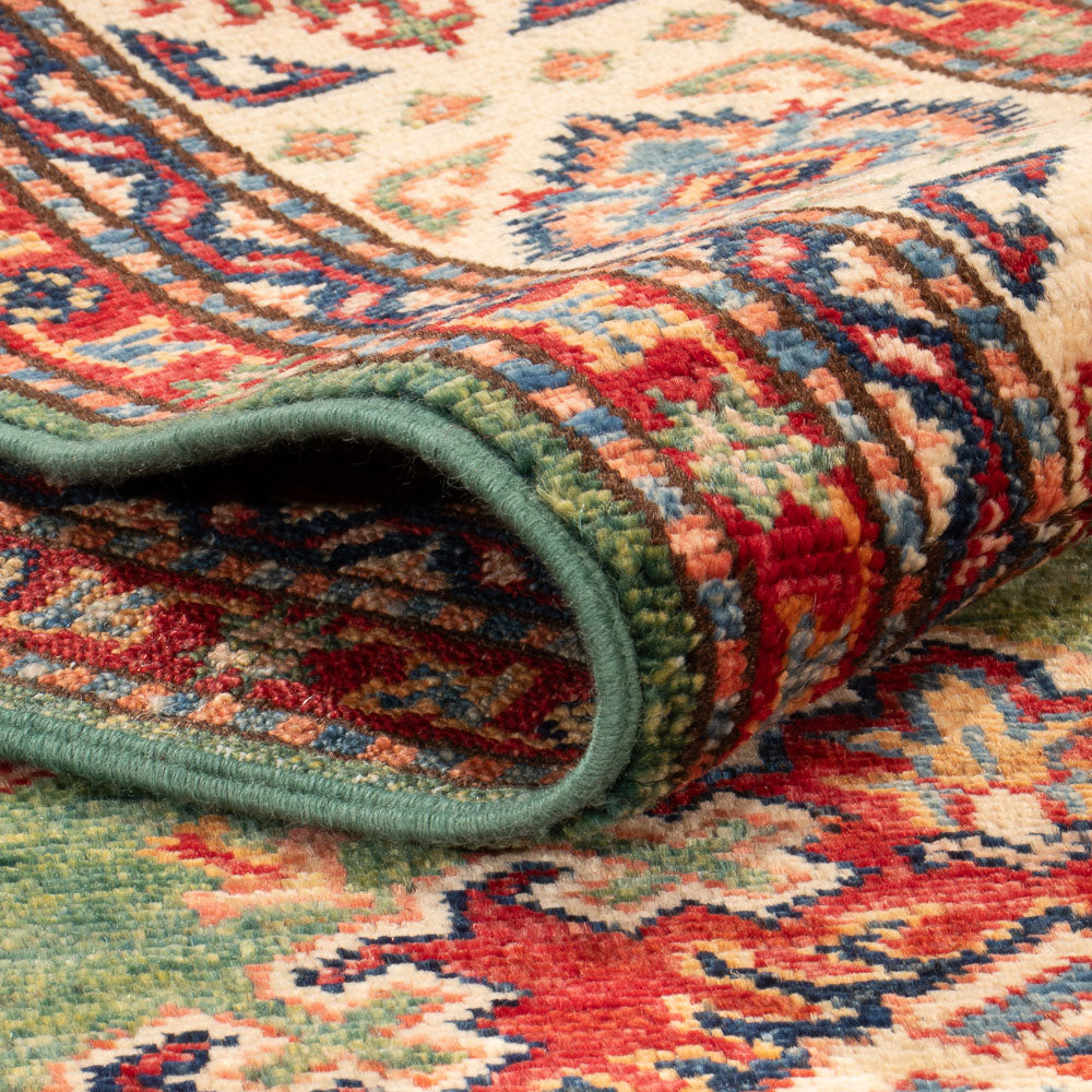 Alfombra Ziegler - Kazak - 203 x 150 cm - verde claro