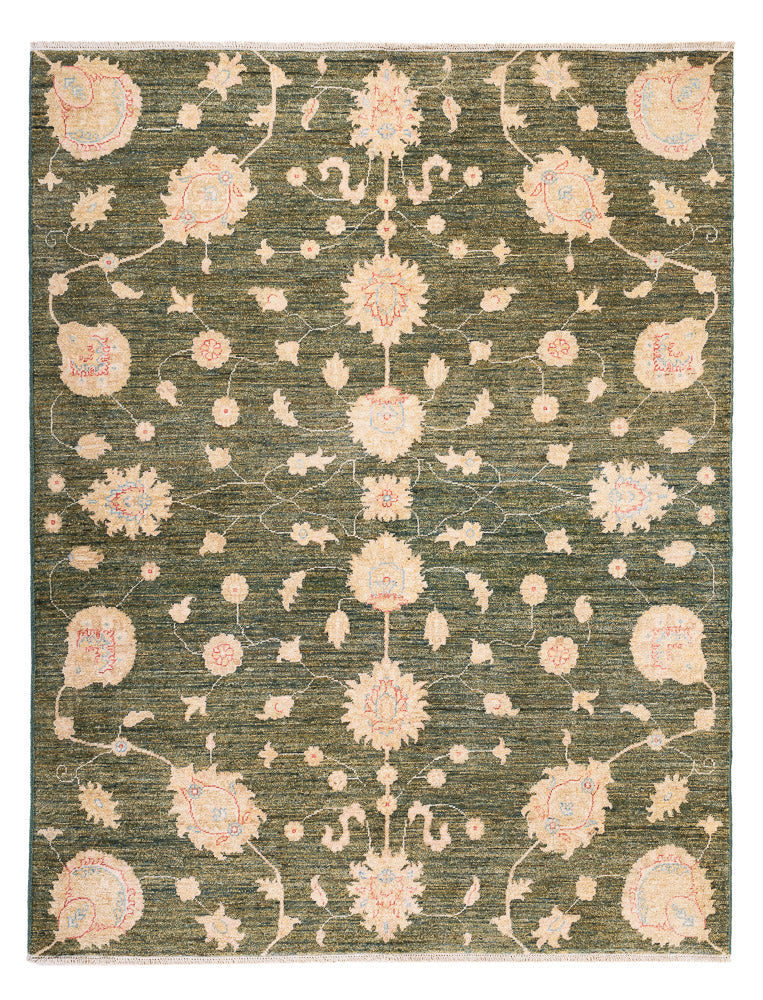 Alfombra Ziegler - Moderna - 200 x 151 cm - verde oliva
