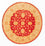 Alfombra Ziegler redondo  - 96 x 99 cm - rojo