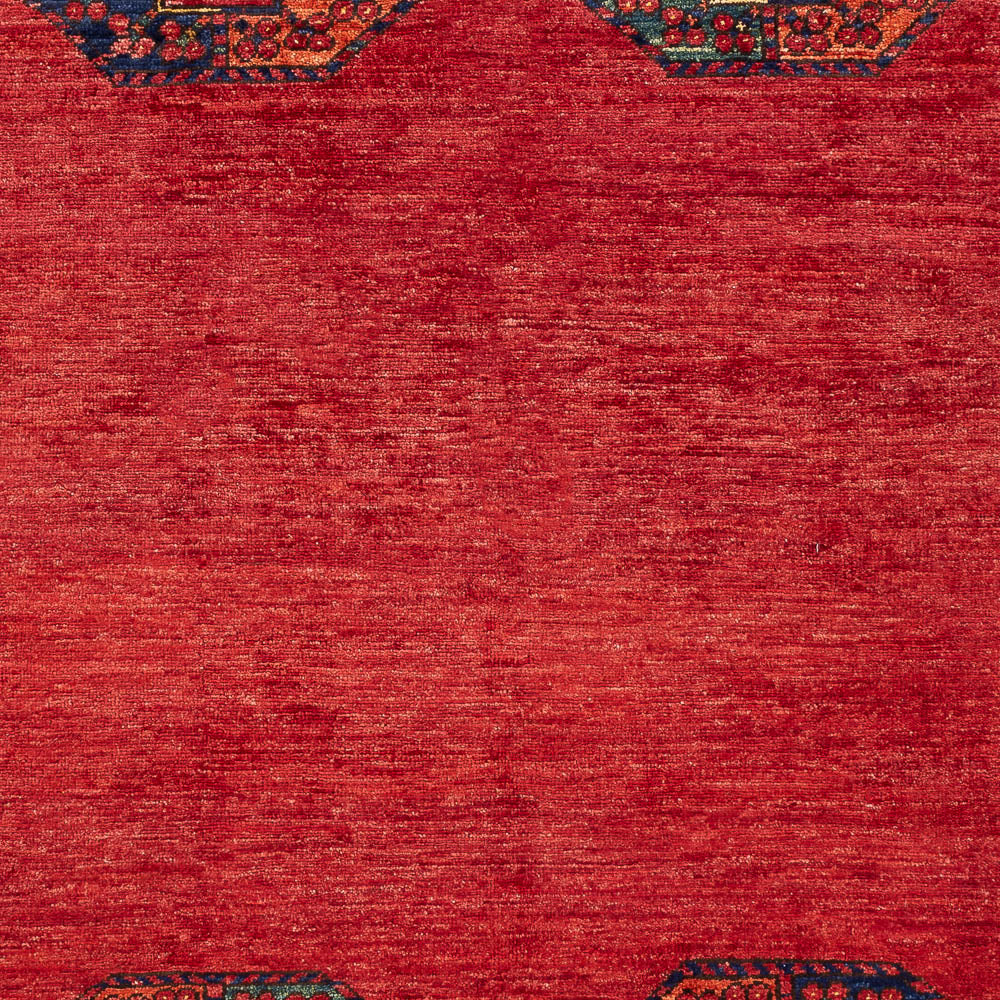 Alfombra afgana - Kunduz - 205 x 158 cm - rojo
