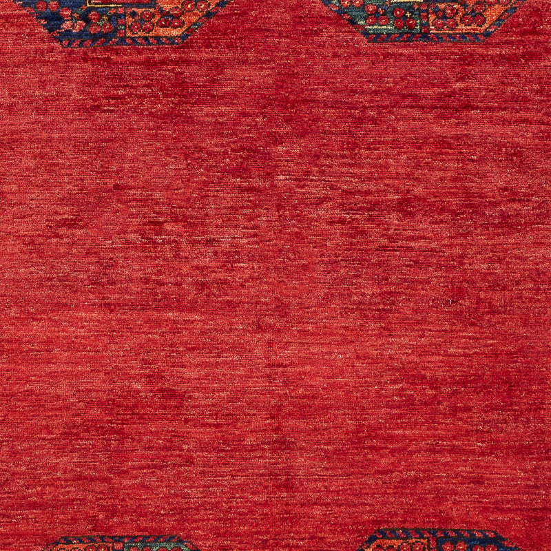 Alfombra afgana - Kunduz - 205 x 158 cm - rojo