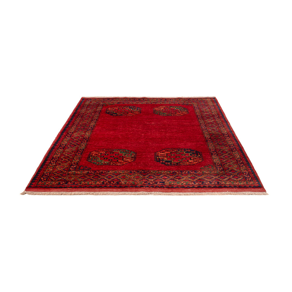 Alfombra afgana - Kunduz - 205 x 158 cm - rojo