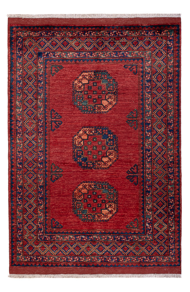 Alfombra afgana - 181 x 124 cm - rojo