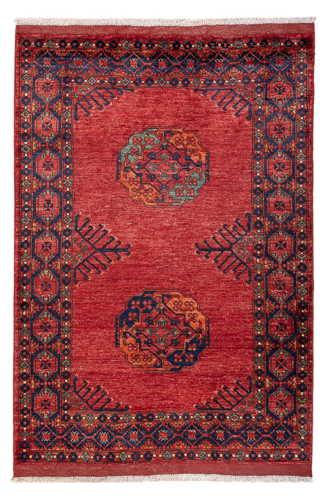 Alfombra afgana - 182 x 125 cm - rojo