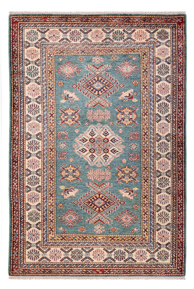 Alfombra Ziegler - Kazak - Real - 183 x 121 cm - verde marino