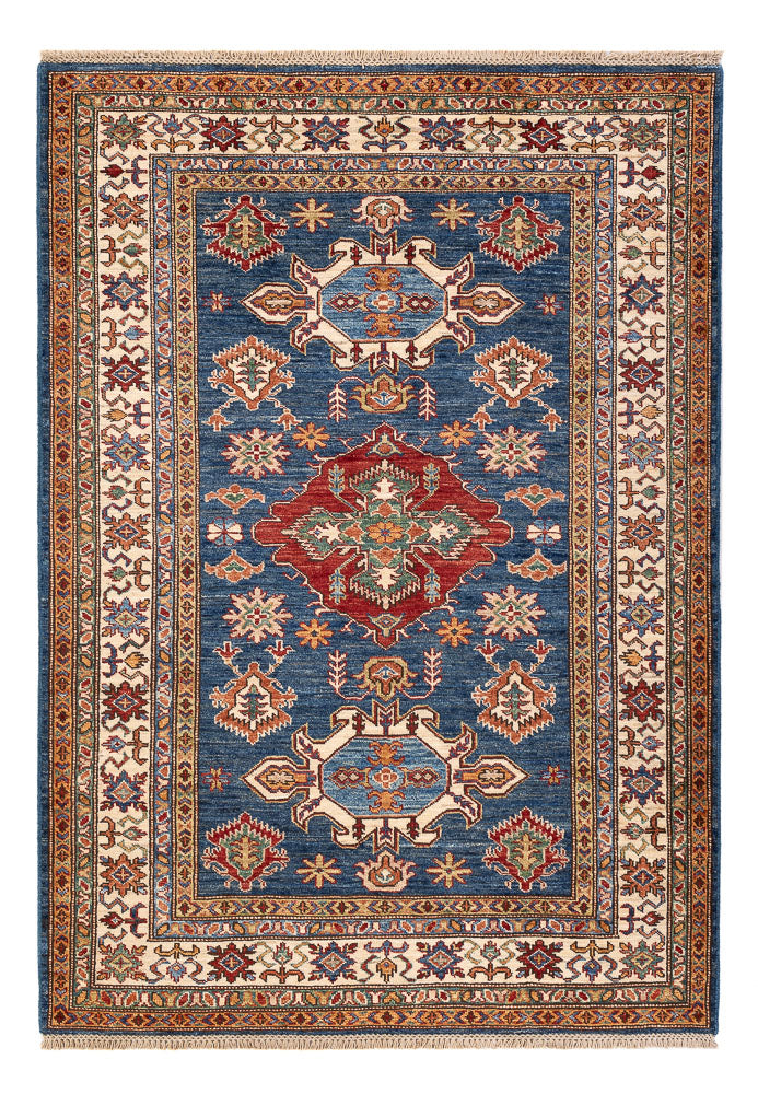 Alfombra Ziegler - Kazak - Real - 170 x 122 cm - azul oscuro