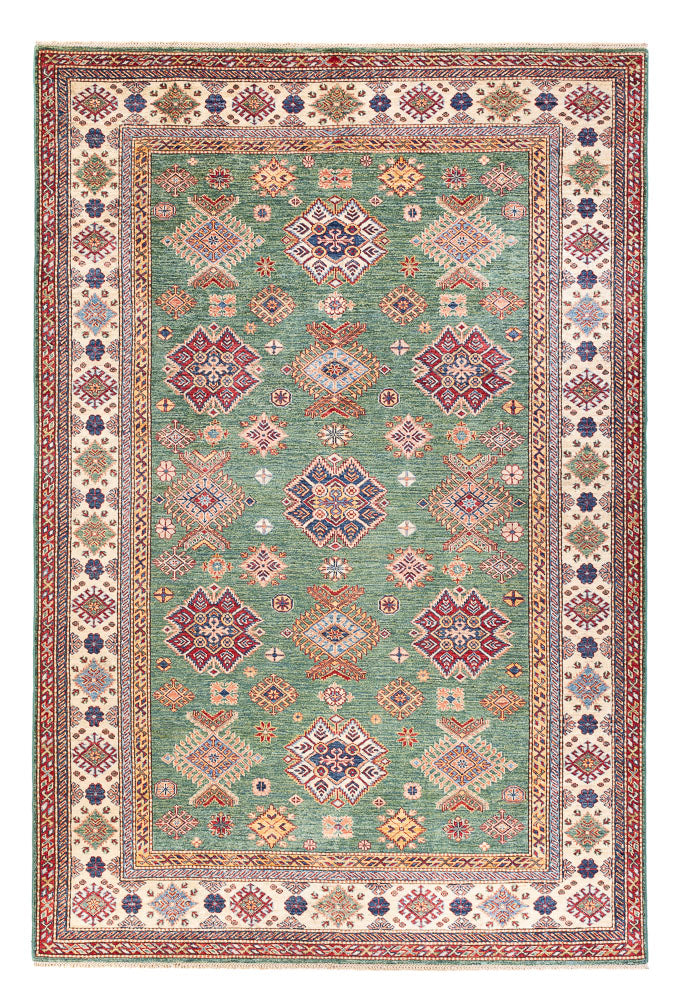 Alfombra Ziegler - Kazak - 296 x 201 cm - verde claro