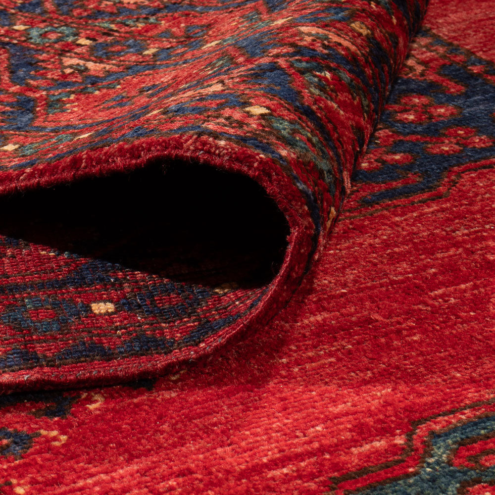 Alfombra afgana - Kunduz - 287 x 215 cm - rojo