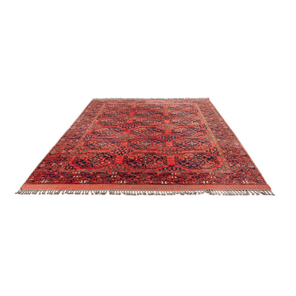 Alfombra afgana - Kunduz - 298 x 205 cm - rojo claro