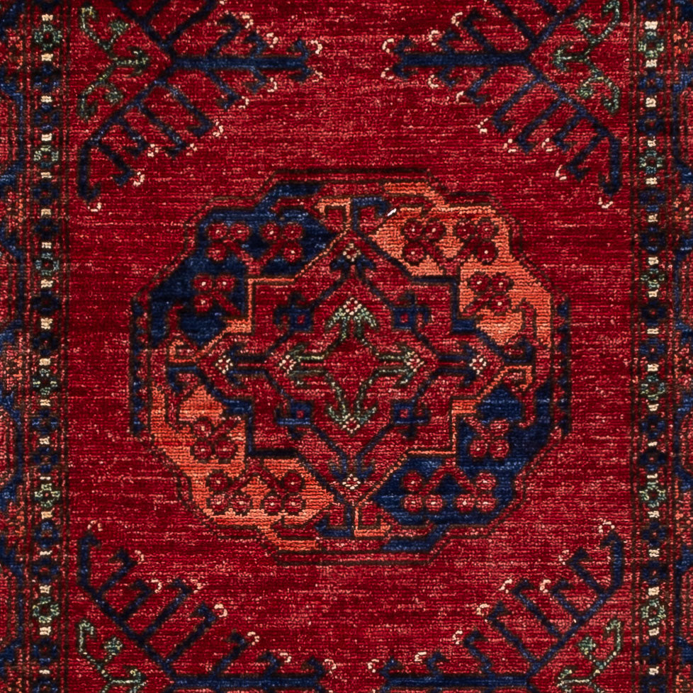 Alfombra de pasillo Alfombra afgana - Kunduz - 305 x 82 cm - rojo