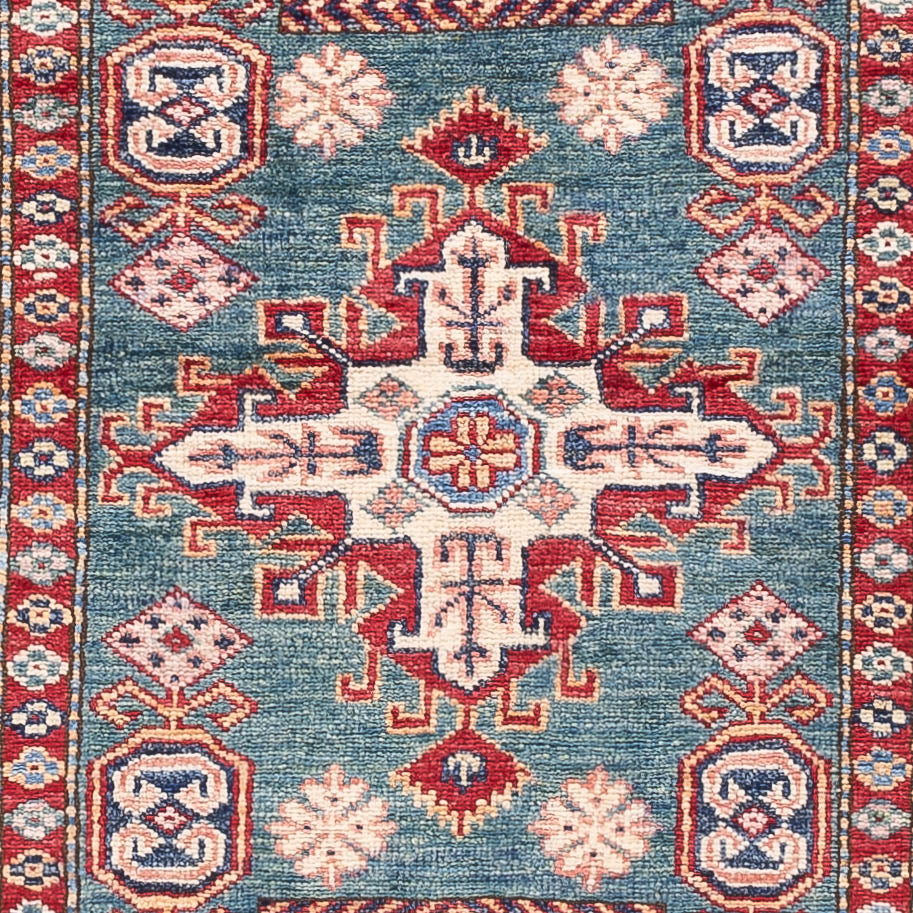 Alfombra de pasillo Alfombra Ziegler - Kazak - 253 x 78 cm - azul oscuro