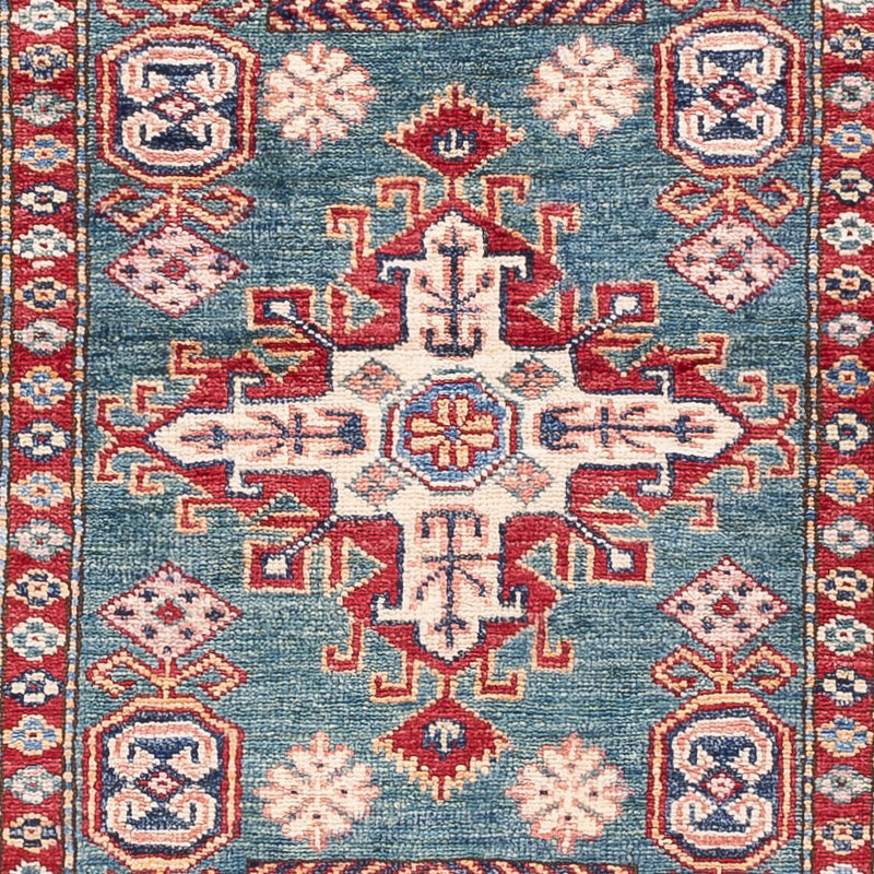 Alfombra de pasillo Alfombra Ziegler - Kazak - 253 x 78 cm - azul oscuro