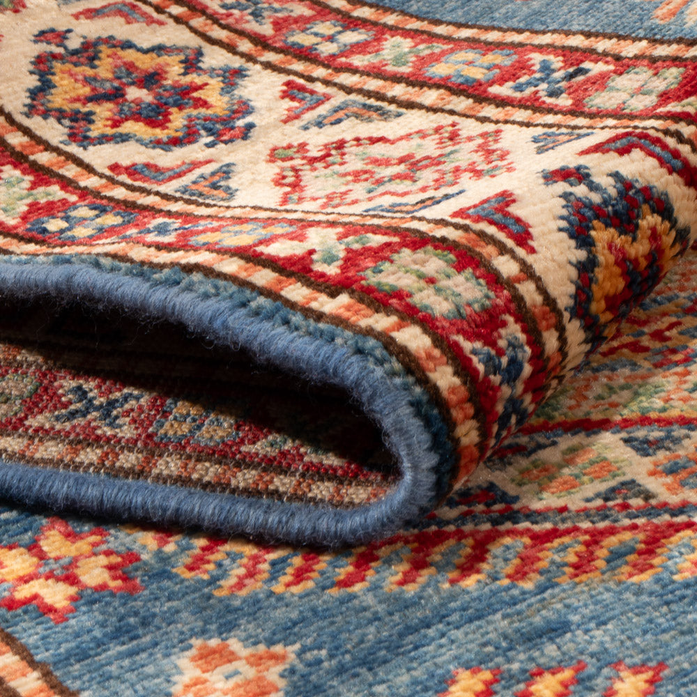 Alfombra de pasillo Alfombra Ziegler - Kazak - 252 x 75 cm - azul