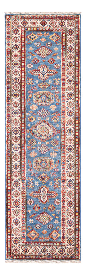 Alfombra de pasillo Alfombra Ziegler - Kazak - 256 x 74 cm - azul
