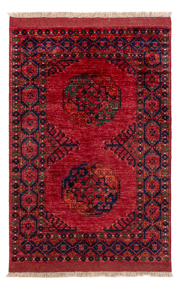Alfombra afgana - 151 x 103 cm - rojo