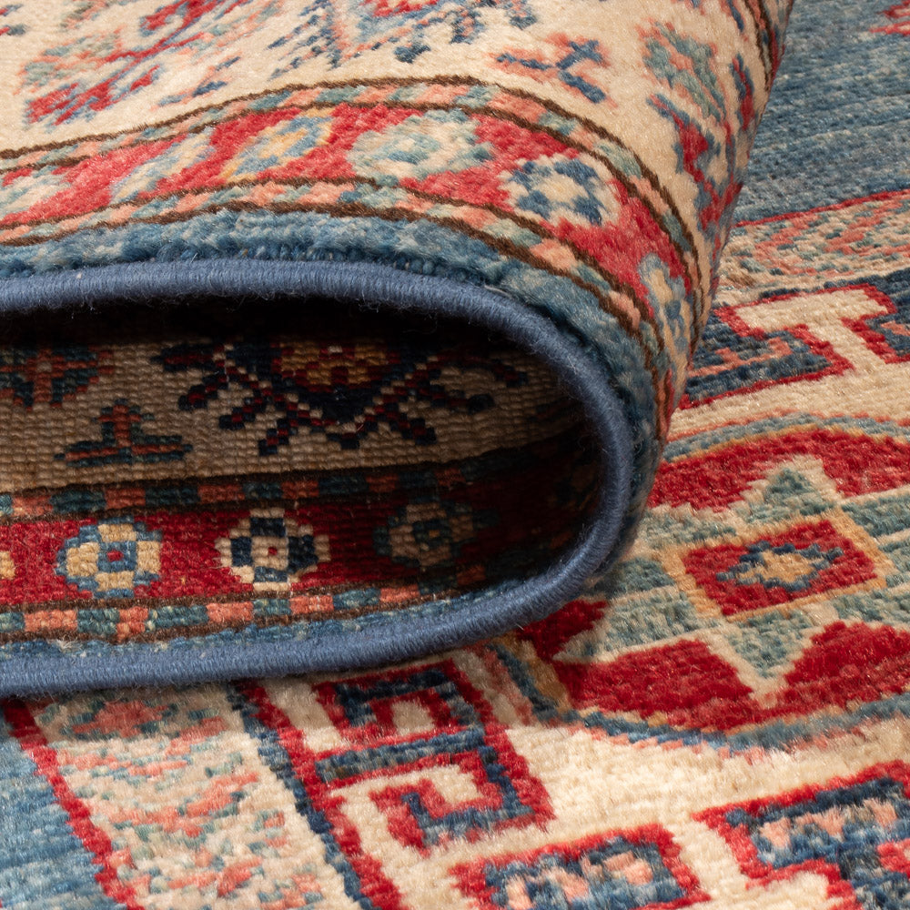 Alfombra Ziegler - Kazak - 150 x 104 cm - azul