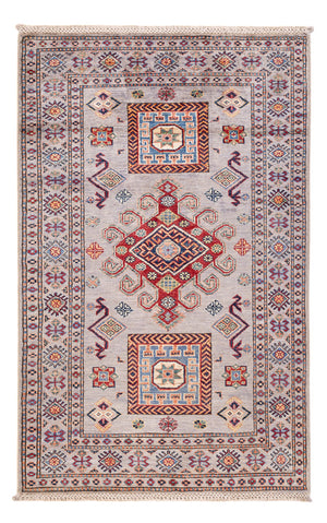 Alfombra Ziegler - Kazak - 151 x 95 cm - gris claro