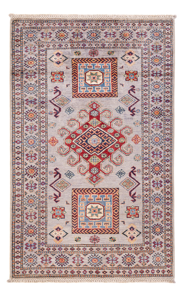 Alfombra Ziegler - Kazak - 151 x 95 cm - gris claro