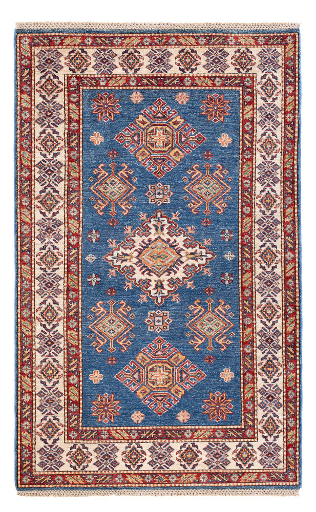 Alfombra Ziegler - Kazak - 152 x 96 cm - azul