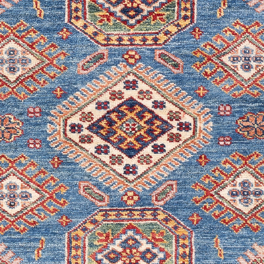 Alfombra Ziegler - Kazak - 155 x 99 cm - azul