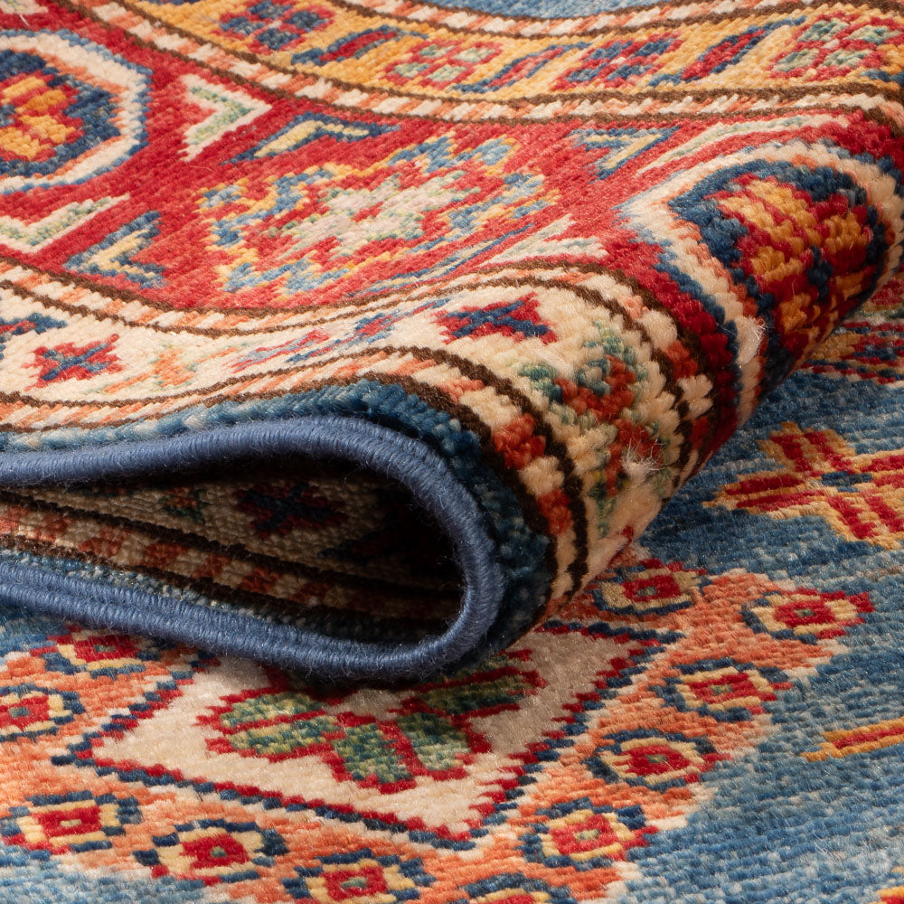 Alfombra Ziegler - Kazak - 155 x 99 cm - azul