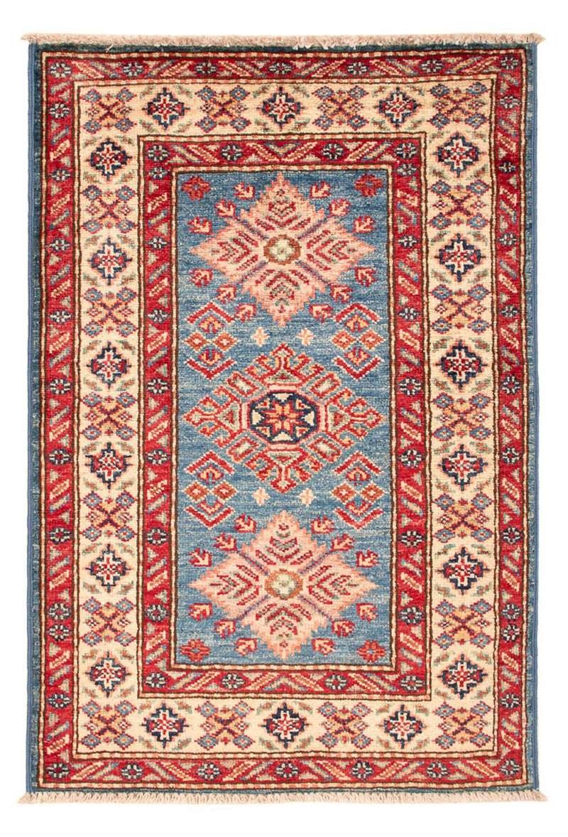 Alfombra Ziegler - Kazak - Real - 92 x 62 cm - azul claro